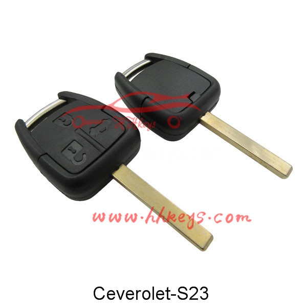 Chevrolet 3 Buttons Remote Key Shell HU100 Blade With Battery Place