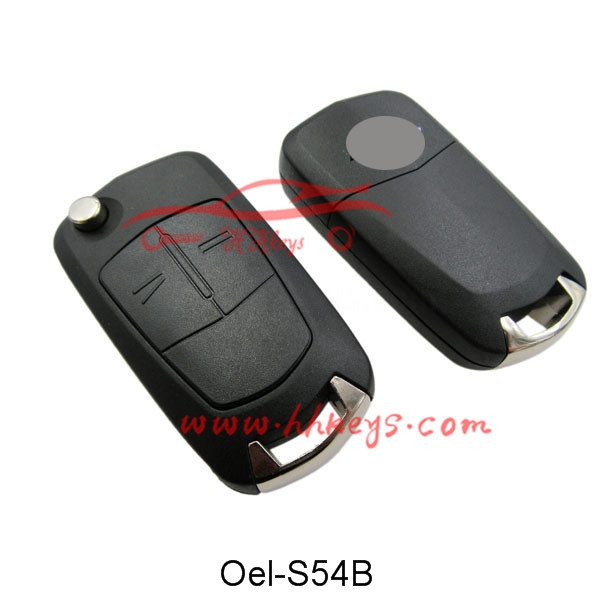 Cheapest PriceWholesale Key Blanks -
 Opel 2 Button Flip Remote Key Shell (HU43, Original Logo) – Hou Hui