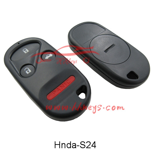 Honda 3+1 Buttons Remote Key Case With Battery Place, No Logo (Postoperculum Is With Circle)