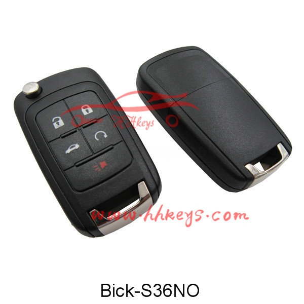 Buick 4+1 buttons remote key shell No Logo